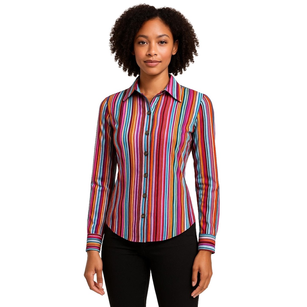 THE LIMITED Multicolored Striped Button Up Womens‎ Size Small
